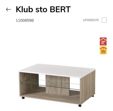 ikea stolovi: Klub sto, Pravougaoni, Iverica, Novo