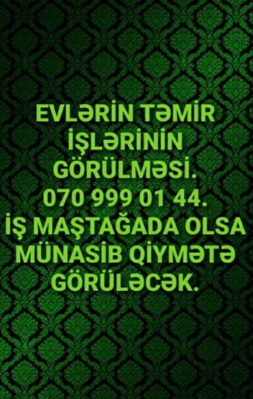 наращивание ресниц на дом: EVLƏRİN TƏMİR İŞLƏRİNİN GÖRÜLMƏSİ. ANCAQ EV SAHİBLƏRİ ÜÇÜN İŞLƏYİRƏM