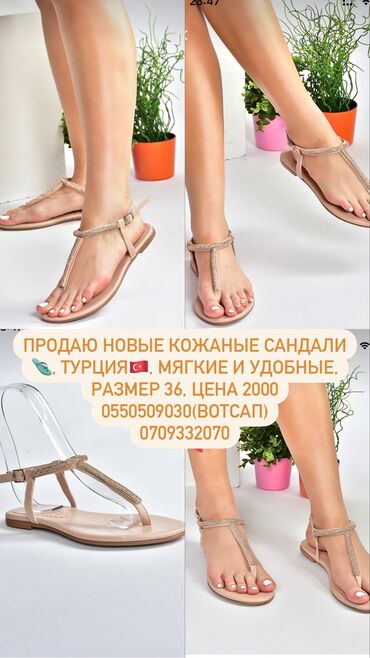 продаются босоножки: Продаю новые кожаные сандалии, Турция размер 36, цена 2000