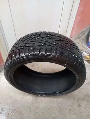 разноширокие шины: Шипованная зимняя шина для легкового автомобиля. 1 - баллон только