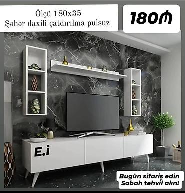 qoz: TV stendləri – bir neçə model və rəng - Ümumi ölçü: 180 sm (bəzi — 2