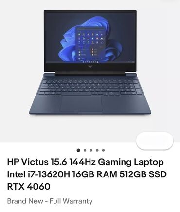 HP: HP Victus Gaming 15-FA1343TX 15.6 FHD 144 Hz ekran Intel Core i7 I7 — 6