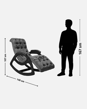 Kreslolar: Yeni, Kreslo-kaçalka, Parça, Kredit var, Şəhərdaxili pulsuz çatdırılma — 12