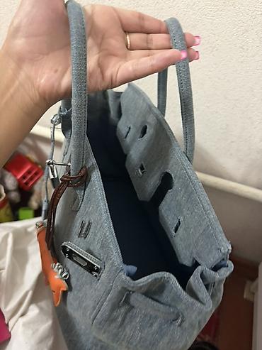 сумка hermes: Сумка-тоут в стиле Birkin из денима с фирменной фурнитурой под — 2