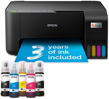 Kompüter və noutbuk aksesuarları: Epson EcoTank printer çap üçün etibarlı həlldir. Mürəkkəb çənləri