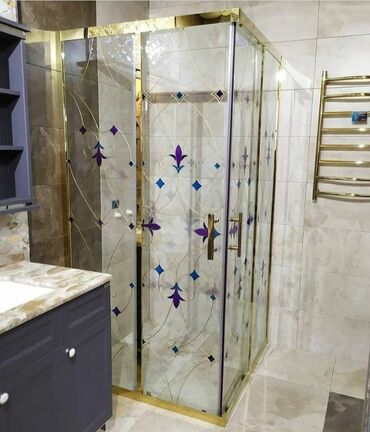 Duş kabinaları, arakəsmələr: Yeni Üstü açıq kabina, Düzbucaqlı, Ödənişli çatdırılma — 9