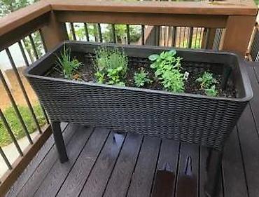 Žardinjere: Povišena žardinjera za baštu/balkon – ratan izgled, samostalna - — 19