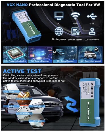 Alati za automobile: VXDIAG VCX NANO NX100 WiFi za VW/Audi/Škoda/Seat/Bentley VXDIAG VCX — 4