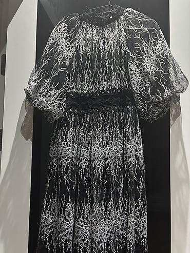 Платья: Behecetti (Italia) qadın paltarı - Model: qara üzərində ağ naxışlı — 2