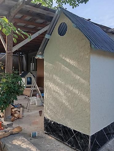 Уличный туалет: - Наружный туалет, - Конструкция: каркасная, с двускатной крышей. - — 6