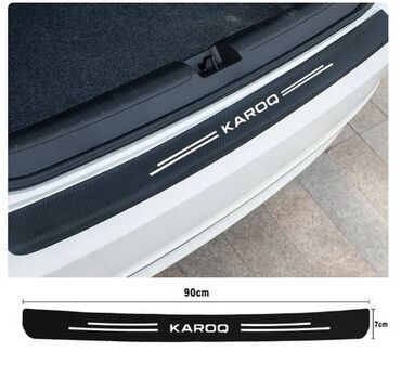 Tuning oprema: Stiker za branik automobila - karbon crveni KAROQ (ŠKODA) Stiker za — 2