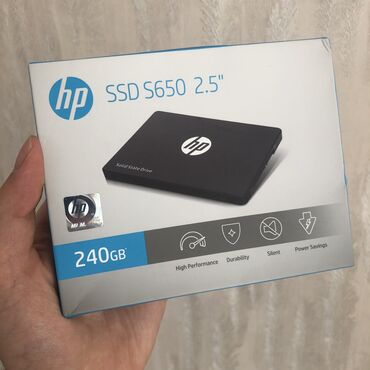 Digər kompüter aksesuarları: HP 240gb SSD disk Yeni, bağlı qutuda, yüksek keyfiyyetli HP markalı