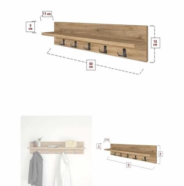 Dimenzije: 18x80x11cm Materijal: iverica 1 klase PVC traka za ivice