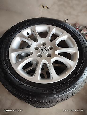 титановая: Комплект колес Honda: оригинальные литые диски R18 с шинами 225/60/18 — 1