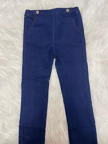 2 yaş: Jacadi uşaq şalvarı – tünd göy rəngdə, elastik denim material. - — 1