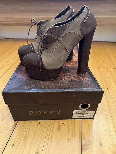 zamşa çəkmələr: Poppy, Ölçü: 36, rəng - Qəhvəyi, İşlənmiş — 2