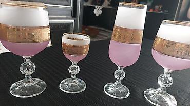 набор ключей: Bohemax Bohemiya kristal qədəh dəsti - Mənşə: Çexiya (Made in Czech — 3