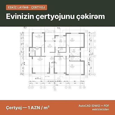 Eskiz layihə və çertyoj xidməti Çertyoja daxildir: ✔ Mərtəbə planı — lalafo.az -da Eskiz layihə və çertyoj xidməti Çertyoja daxildir: ✔ Mərtəbə planı —