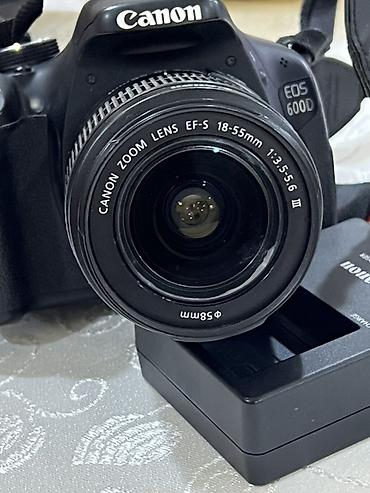 Фотоаппараты: Canon EOS 600D DSLR fotoaparat + 18-55mm obyektiv dəsti Ps: çox az — 6