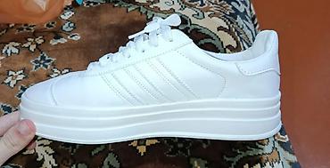 ag krasovka: Adidas ayaqqabı kişi üçün təzədir 41 razmer Ağ rəngli adidas Gazelle — 1