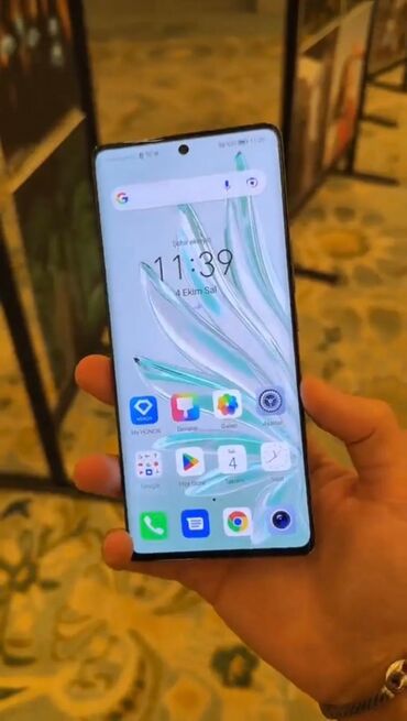 Honor: Honor 70, 128 GB, rəng - Mavi, Zəmanət, Barmaq izi, Simsiz şarj