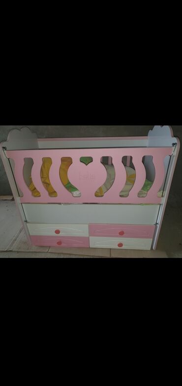 детские вещи мебель: Для девочки, Четырехугольная, Колыбель, Без бортиков, Без матраса, Без механизма качания