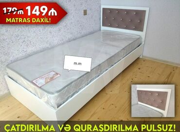 Çarpayılar: Yeni, Təknəfərlik çarpayı, Bazasız, Matras ilə, Siyirməsiz, Azərbaycan -da lalafo.az — 18 Çarpayılar: Yeni, Təknəfərlik çarpayı, Bazasız, Matras ilə, Siyirməsiz, Azərbaycan — 18