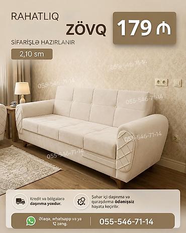 Divanlar: Divan, Yeni, Açılan, Bazalı, Vеlur parça, Şəhərdaxili pulsuz çatdırılma — 1