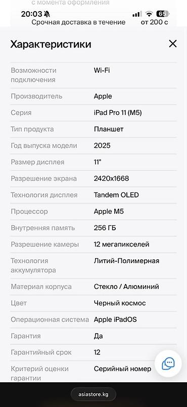 mac mini 4: Apple iPad Pro 11″ (M5), Wi‑Fi, 256 ГБ, серебристый iPad заряжался — 4