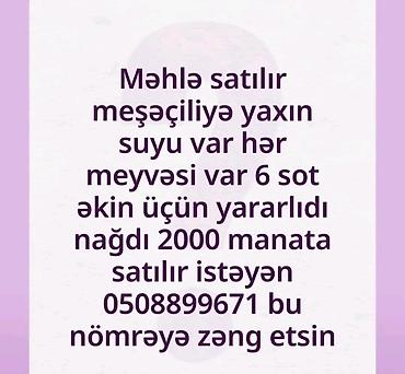 binə atçılıq torpaq satışı: 6 sot, Kənd təsərrüfatı — 1