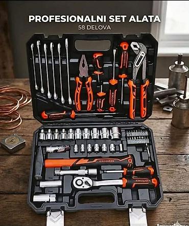 uradi sam merdevine akcija: KINGQUEEN profesionalni set alata – 58 delova (1/4" i 1/2") Kompletan — 5