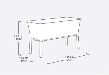 Žardinjere: Povišena žardinjera za baštu/balkon – ratan izgled, samostalna - — 3