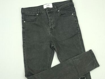 czarne spódnice jeansowe z przetarciami: Jeansy, L, stan - Dobry