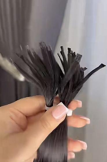 sac ucun yağlar: Keratin uclu qaynaq saç tutamları - Material: təbii görünüşlü — 1