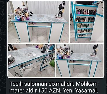 купить маникюрный стол: Прямой стол, С выдвижными ящиками, С полками, Нет кредита — 1