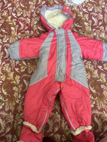 теплая зимняя кофта: Детский зимний комбинезон-трансформер - Цвет: розовый с серыми