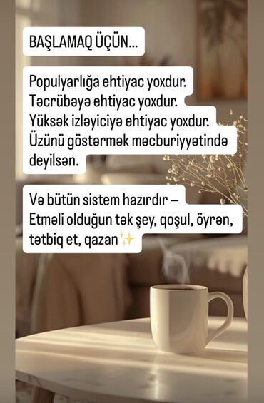 Hazır biznes: Uzaqdan işləmə imkanı – hazır sistemlə onlayn gəlir - Evdən çıxmadan -da lalafo.az — 2 Hazır biznes: Uzaqdan işləmə imkanı – hazır sistemlə onlayn gəlir - Evdən çıxmadan — 2