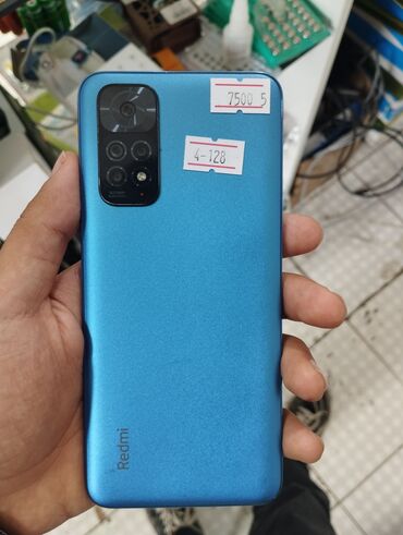 Мобильные телефоны: Xiaomi, Redmi Note 11, Б/у, 128 ГБ, цвет - Синий, 2 SIM