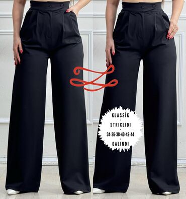 Qadın şalvarları: Şalvar, Zara, rəng - Qara — 1