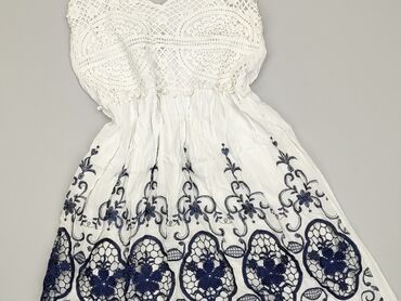 sukienki biała na ramiączkach: Sukienka, S, stan - Dobry