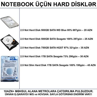 Masaüstü kompüterlər və iş stansiyaları: Sərt disk (HDD) 512 GB, İşlənmiş
