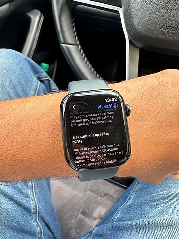 apple whatc: Apple Watch Series 9 – qara/alüminium korpus, silikon idman qayışı — 2