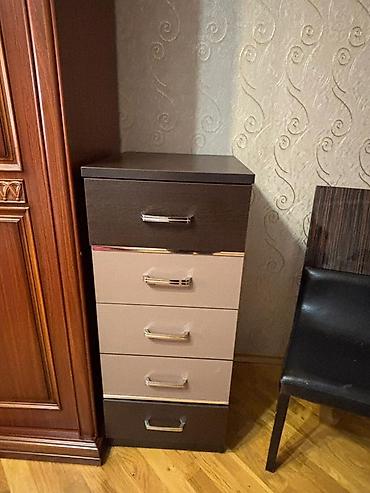 İş masası və komod dəsti - Rəng: tünd qəhvəyi və bej kombinasiyası