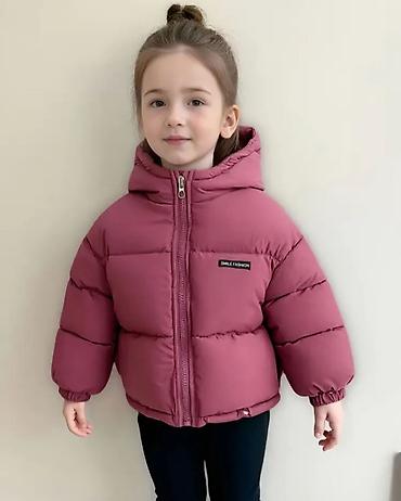 qız ucun paltar: Uşaq üçün qış puffer gödəkçə - Model: Smile Fashion kapüşonlu puffer — 2