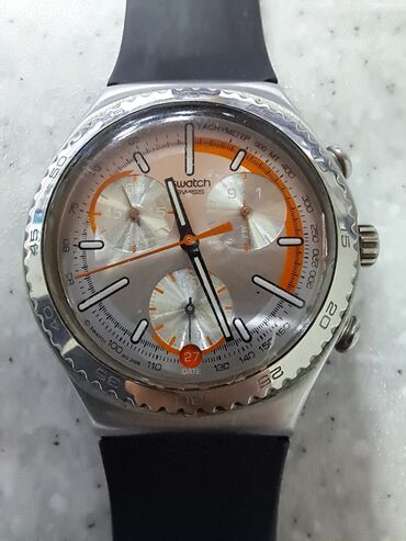 swatch saat baku: İşlənmiş, Qol saatı, Swatch, rəng - Gümüşü