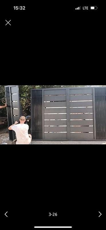 соты: Современные металлические ворота для частного дома/двора - Тип — 6