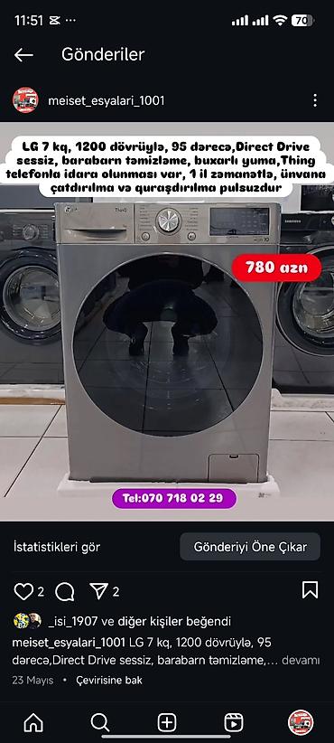 Paltaryuyan maşınlar: Paltaryuyan Anbardan satiş.Qimətlər aşagida qeyd olunub.Ünvana — 147