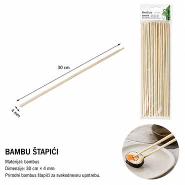 šipke za ražnjiće: KMT Bambusovi štapići 5404245 Praktični bambusovi štapići za — 1