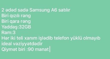 islənmis telefonlar: Samsung Galaxy A6, 32 ГБ, цвет - Золотой, Сенсорный, Отпечаток пальца, Две SIM карты