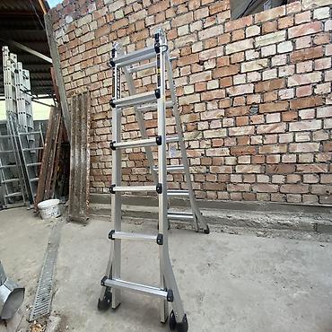 Лестницы-трансформеры: Складная стремянка-лестница, Материал: Алюминий, Новый, Для дома, Высота: 3–4 м — 2